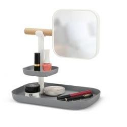 Rangement de produits de beauté avec miroir